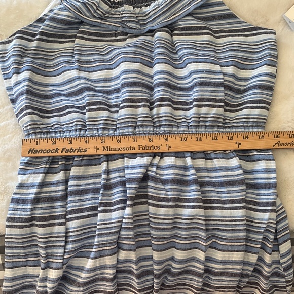 New! Gymboree Women's 55% LINEN Dress Sandy Shores Blue Party Size XL NWT - Picture 14 of 16
